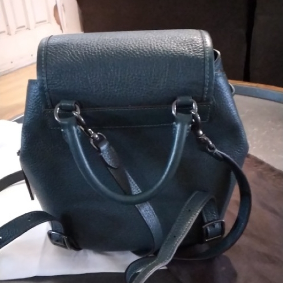 Coach Hadley Dark Green Leather Backpack - Picture 6 of 6
